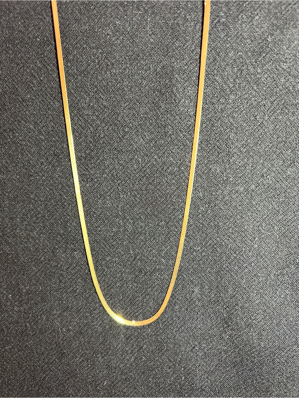 18K Vintage Italian Herringbone Necklace - Picture 2 of 4